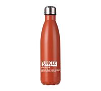 Getagift Funcle-Uncle Definition Funny Gift for Him, Father’s Day, Buddy Uncle, Birthday Present from Niece or Nephew 500 ML-17 OZ Double Walled Insulated Stainless Steel Cola Bottle. (Orange)