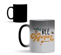 Getagift Funny Beekeeper Honey Bee Lover Gift | Cute Beekeeping Gift for Men, Women, 11oz Colour Changing Ceramic Coffee Cup, Magic Mug. (C Shaped Handle)
