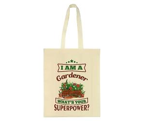 Getagift Gardener gift, I am a Gardener what's your Superpower?, Gardening Gift, Reusable Bag, Shopping Bag, Tote Bag.