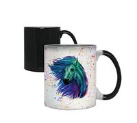 Getagift Horse Design Water Colour Painting Rainbow Art Birthday, Christmas, Secret Santa Coffee Tea Cocoa Soup Daily use Ceramic Colour Changing Magic Cup/Mug.