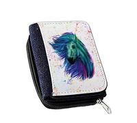 Getagift Horse Design Water Colour Painting Rainbow Art Birthday, Christmas, Secret Santa Women’s Denim Coin Wallet.
