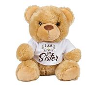 Getagift I Am The Little Sister Themed Birthday Present Gift Idea Teddy Bear Soft Toys Birthday Gift For Anyone. (Brown Teddy)