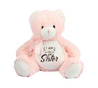 Getagift I Am The Little Sister Themed Birthday Present Gift Idea Teddy Bear Soft Toys Birthday Gift For Anyone. (Teddy Pink)