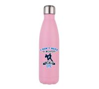 Getagift I Don't Need a Weapon I Am The One, Karate, Martial Arts, Judo, Taekwondo Lovers Gift, 500 ML Double Walled Insulated Stainless Steel Bottle. (Matt Pink)