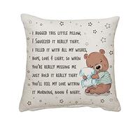Getagift I Hugged This Little Pillow Birthday, Mothers Day, Fathers Day Valentines day Pillow Hug Home Décor, Linen Throw Pillow/Cushion. (Linen Cushion Cover)
