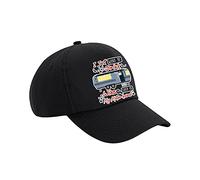 Getagift I just Want to Drink Wine and Sleep in My Motorhome, Camp-Fire, Holiday, Campers, Friend, Family, Birthday Present, Unisex Authentic 5 Panel Cap. (Black)