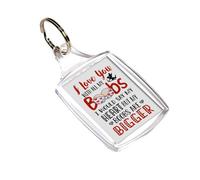 Getagift I Love You with All My Boobs, I Love You Gifts, Valentine's Day Gift, MDF and Rectangle A5 Key Ring, Keychain. (A5 Keyring)