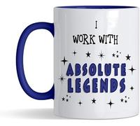Getagift I Work with Absolute Legends Mug - 11 oz Funny Coffee Mug for Coworkers, Boss, Colleague - Office Gift for Work Friends, Retirement, Leaving Job, Appreciation or Farewell Gift (Navy Blue)