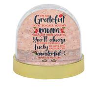 Getagift I'm so Grateful to call you my mum Snow Globe Dome Glitter Shaker, Mother’s Day special Lovely Message to Mum, Mummy, Mom, Godmother, Grandma. (Gold)