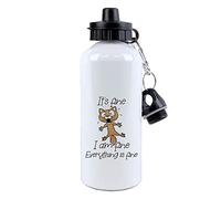 Getagift Its Fine I'm Fine Everything is fine cat Joke 500 ml Aluminium Water Bottle.