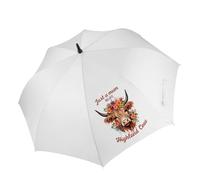 Getagift Just A Mum Who Loves Highland Cow, Mother’s Day Gift for Mum, White Umbrella. (Golf Umbrella)
