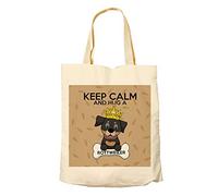 Getagift Keep Calm And Hug a Rottweiler Dog/Pet Themed Tote Bag-Cotton Shopping Bag. Gift For Christmas, Birthday Present, Gift Idea