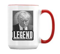Getagift Legend - Donald Trump Mug Shot 15oz Coffee Mug. (Red Inside)