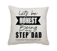 Getagift Let's be honest being my Step Dad, Home Décor, Linen Throw Pillow/Cushion. (Linen Cushion Cover With Insert)
