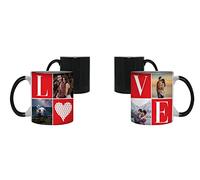 Getagift Love Collage Add Your Own Image Add Any Image Valentines Day Birthday Anniversary Unique Ceramic Heat Change Colour Changing Magic Cup/Mug.
