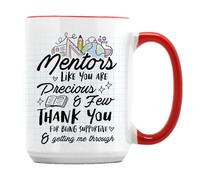Getagift Mentors Like You are Precious and Few, Best Mentor Gift, 15oz Coffee Mug. (Red Inside)