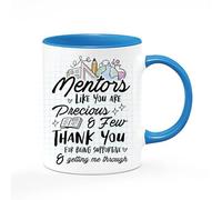 Getagift Mentors Like You are Precious and Few, Best Mentor Gift, Inside Coloured Coffee, Tea Mug. (Blue)