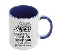Getagift Mentors Like You are Precious and Few, Best Mentor Gift, Inside Coloured Coffee, Tea Mug. (Navy Blue)