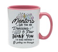 Getagift Mentors Like You are Precious and Few, Best Mentor Gift, Inside Coloured Coffee, Tea Mug. (Pink)
