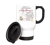 Getagift Mother's Day Gift, I'm So Greatful to Call You My Nanny, Gift for Women, Lady Gift for Birthday, Silver/White Insulated 14oz Travel Tea/Coffee Mug. (Nanny, White)