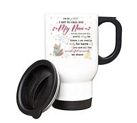 Getagift Mother's Day, I'm So Greatful to Call You My Nan, Gift for Women, Lady Gift for Birthday, Silver/White Insulated 14oz Travel Tea/Coffee Mug. (Nan, White)