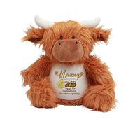 Getagift Mothers Day, Nanny If i had a Stars Christmas, Birthday, Nannie, Nan Soft Toys, Teddy Bear. (Highland Cow)