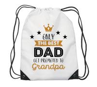 Getagift Only The Best Dads Get Promoted to Granpa, Father's Day Gift, Drawstring Bag, Gym, Sack, Sports Bag.