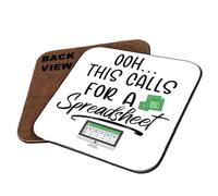 Getagift OOH... This Calls for A Spreadsheet, Accountant Gift, Tableware, Coffee, Tea, Drink Coaster. (Square Shaped Coaster)