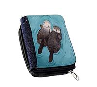 Getagift Otterly Romantic Otters Holding Hands Valentines Day Birthday Wedding Anniversary Women’s Denim Coin Wallet.