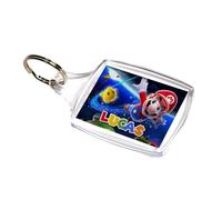 Getagift Personalised ANY NAME Ma-rio funny Video Gamer, Gaming Enthusiast Gift for Kids,Back to School, MDF and Rectangle A5 Key Ring, Keychain. (A5 Keyring)
