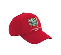 Getagift Personalised Best Teacher Ever, Thanks Giving, Teacher’s Day, Teacher Appreciation, End of School Year, Retirement Gift, Birthday Present, Authentic 5 Panel Cap. (Classic Red)