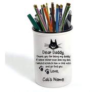 Getagift Personalised Dear Daddy Thank You for Being My Daddy Themed Pencil Pot,Pen Pot