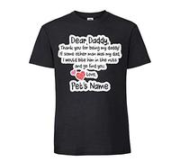 Getagift Personalised Fathers Day Themed Funny Dog Daddy with Any Name Gift from Dog-Papa-Grandpa Inspired Unique Black Colour Men Short Sleeve Soft Touch Cotton T-Shirt. (XXL)