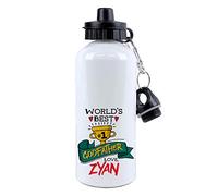 Getagift Personalised Father's day themed World's Best Godfather ANY NAME Funny Birthday Presents 500 ML Water Bottle.