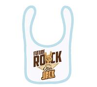 Getagift Personalised Future Rockstar ANY NAME kids Boy/Girl Gift Birthday Christmas Men/Women Gift Present Idea Baby Toddler Bib Fastening Style Unisex Style Baby Shower Idea.