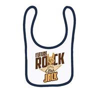 Getagift Personalised Future Rockstar ANY NAME kids Boy/Girl Gift Birthday Christmas Men/Women Gift Present Idea Baby Toddler Bib Fastening Style Unisex Style Baby Shower Idea.
