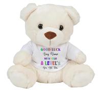 Getagift Personalised Good Luck with Your A - Levels, add 'Any Name' You've got This Gift, Exam Good Luck Gift, Soft Plush, Soft Toys, Teddy Bear. (Cream Teddy)