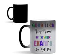Getagift Personalised Good Luck with Your Exams, add 'Any Name' You've got This Gift, 11oz Colour Changing Ceramic Coffee Cup, Magic Mug. (C Shaped Handle)