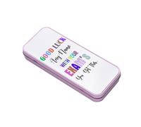 Getagift Personalised Good Luck with Your Exams, add 'Any Name' You've got This Gift, Metal Pencil Case Tin. (Pink)