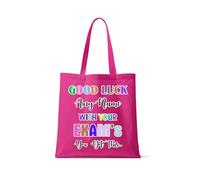 Getagift Personalised Good Luck with Your Exams, add 'Any Name' You've got This Gift, Reusable Shopping Bag, Full Colour Tote Bag. (Fuchsia)