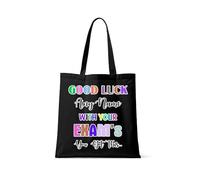 Getagift Personalised Good Luck with Your Exams, add 'Any Name' You've got This Gift, Reusable Shopping Bag, Full Colour Tote Bag. (Black)