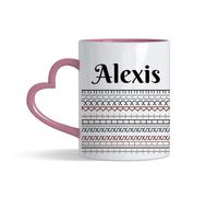 Getagift Personalised Hidden Message - “F*ck This Shit” Optical Illusion Design, Heart Handle Coffee, Tea Mug. (Pink)