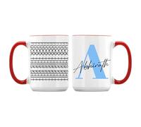 Getagift Personalised Hidden Message Mug - “F*ck It This Shit” Optical Illusion with Name & Initial, 15oz Coffee Mug. (Red Inside)