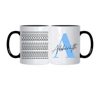 Getagift Personalised Hidden Message Mug - “F*ck It This Shit” Optical Illusion with Name & Initial, Inside Coloured Coffee, Tea Mug. (Black)