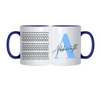 Getagift Personalised Hidden Message Mug - “F*ck It This Shit” Optical Illusion with Name & Initial, Inside Coloured Coffee, Tea Mug. (Navy Blue)