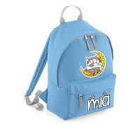 Getagift Personalised Magical Unicorn, Rainbow Unicorn Backpack For Girls, 9 litres Mini Essential Fashion Backpacks for Back-to-School, Nursery, Bookbags, Rucksack, Shoulder Bag. (Sky Blue)