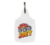 Getagift Personalised Monster Truck Gift - Custom Name Design, Ideal for Boys, MDF and Rectangle A5 Key Ring, Keychain. (A5 Keyring)