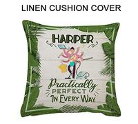 Getagift Personalised Mothers Day themed Practically Perfect In Every Way Inspired Throw Pillow Cover Cushion Cover with Insert. (Linen Cover)