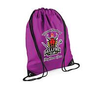 Getagift Personalised Official Member Of Hellfire Club Custom Name Birthday, For Men Women Girl Boy Drawstring Bag, PE Gym Kit Swimming, Sport Rucksack. (Magenta)
