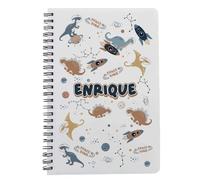 Getagift Personalised Space Dinosaur Adventure, Perfect Kindergarten & Preschool Gift for Kids, A5 Notebook, Personal Diary, Blank Diary.